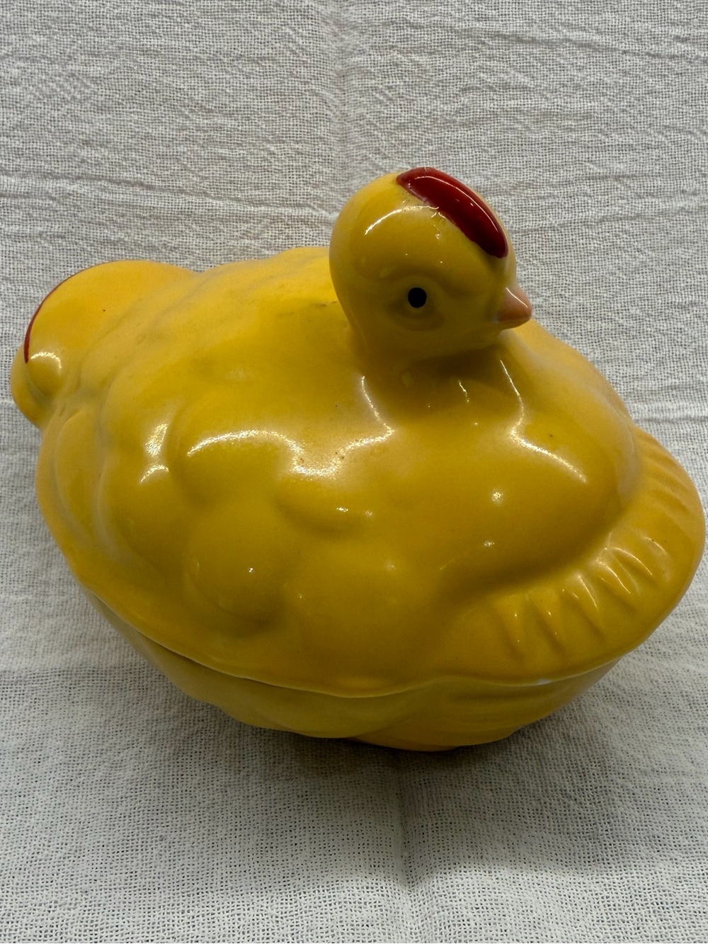 Vintage Collectible Chicken Hen Ceramic Covered Dish Made in Japan Numbered 37